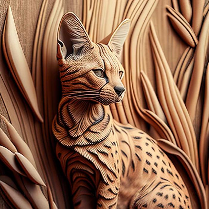 3D model Savannah cat (STL)